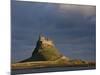 Lindisfarne Castle Bathed in Afternoon Sunlight Against a Stormy Sky, Holy Island, England, UK-Lee Frost-Mounted Photographic Print