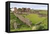 Lindisfarne Priory, Early Christian Site, and Village, Elevated View, Holy Island-Eleanor Scriven-Framed Stretched Canvas