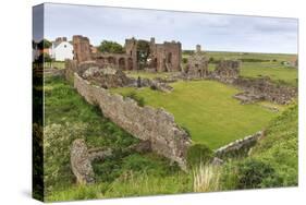 Lindisfarne Priory, Early Christian Site, and Village, Elevated View, Holy Island-Eleanor Scriven-Stretched Canvas