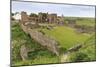 Lindisfarne Priory, Early Christian Site, and Village, Elevated View, Holy Island-Eleanor Scriven-Mounted Photographic Print