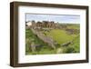 Lindisfarne Priory, Early Christian Site, and Village, Elevated View, Holy Island-Eleanor Scriven-Framed Photographic Print