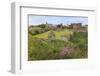 Lindisfarne Priory, Early Christian Site, and Village, Elevated View, Holy Island-Eleanor Scriven-Framed Photographic Print