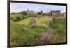 Lindisfarne Priory, Early Christian Site, and Village, Elevated View, Holy Island-Eleanor Scriven-Framed Photographic Print