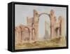 Lindisfarne Priory Ruins-Joseph Ratcliffe Skelton-Framed Stretched Canvas