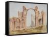 Lindisfarne Priory Ruins-Joseph Ratcliffe Skelton-Framed Stretched Canvas