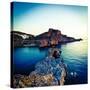 Lindos Acropolis and Harbour, Lindos, Rhodes, Greece-Doug Pearson-Stretched Canvas