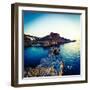 Lindos Acropolis and Harbour, Lindos, Rhodes, Greece-Doug Pearson-Framed Photographic Print