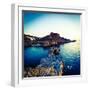 Lindos Acropolis and Harbour, Lindos, Rhodes, Greece-Doug Pearson-Framed Photographic Print