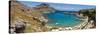 Lindos Acropolis and Harbour, Lindos, Rhodes, Greece-Doug Pearson-Stretched Canvas