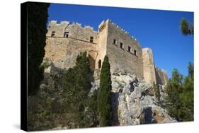 Lindos Acropolis. Lindos, Rhodes, Dodecanese, Greek Islands, Greece, Europe-Tuul-Stretched Canvas