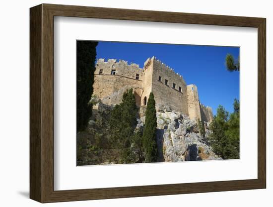 Lindos Acropolis. Lindos, Rhodes, Dodecanese, Greek Islands, Greece, Europe-Tuul-Framed Photographic Print