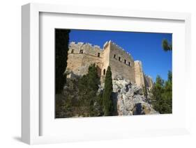 Lindos Acropolis. Lindos, Rhodes, Dodecanese, Greek Islands, Greece, Europe-Tuul-Framed Photographic Print