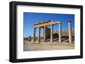 Lindos Acropolis, Lindos, Rhodes, Dodecanese, Greek Islands, Greece, Europe-Tuul-Framed Photographic Print