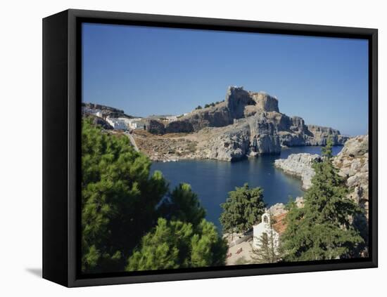 Lindos Acropolis on the Island of Rhodes, Dodecanese, Greek Islands, Greece-Teegan Tom-Framed Stretched Canvas