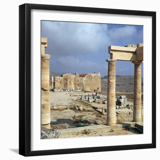 Lindos Acropolis on the Isle of Rhodes, 4th Century Bc-CM Dixon-Framed Photographic Print