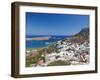 Lindos and the Acropolis, Rhodes, Dodecanese, Greek Islands, Greece, Europe-Sakis Papadopoulos-Framed Photographic Print