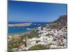 Lindos and the Acropolis, Rhodes, Dodecanese, Greek Islands, Greece, Europe-Sakis Papadopoulos-Mounted Photographic Print