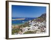 Lindos and the Acropolis, Rhodes, Dodecanese, Greek Islands, Greece, Europe-Sakis Papadopoulos-Framed Photographic Print