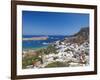 Lindos and the Acropolis, Rhodes, Dodecanese, Greek Islands, Greece, Europe-Sakis Papadopoulos-Framed Photographic Print