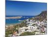 Lindos and the Acropolis, Rhodes, Dodecanese, Greek Islands, Greece, Europe-Sakis Papadopoulos-Mounted Photographic Print