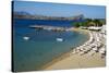 Lindos Beach, Lindos, Rhodes, Dodecanese, Greek Islands, Greece, Europe-Tuul-Stretched Canvas