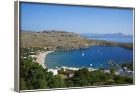 Lindos Beach, Lindos, Rhodes, Dodecanese, Greek Islands, Greece, Europe-Tuul-Framed Photographic Print