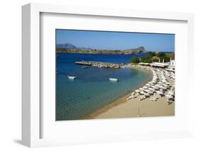 Lindos Beach, Lindos, Rhodes, Dodecanese, Greek Islands, Greece, Europe-Tuul-Framed Photographic Print