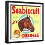 Lindsay, California, Seabiscuit Brand Citrus Label-Lantern Press-Framed Art Print