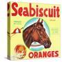 Lindsay, California, Seabiscuit Brand Citrus Label-Lantern Press-Stretched Canvas