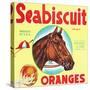 Lindsay, California, Seabiscuit Brand Citrus Label-Lantern Press-Stretched Canvas