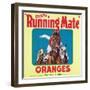 Lindsay, California, Seabiscuit Running Mate Brand Citrus Label-Lantern Press-Framed Art Print