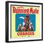 Lindsay, California, Seabiscuit Running Mate Brand Citrus Label-Lantern Press-Framed Art Print