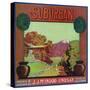 Lindsay, California, Suburban Brand Citrus Label-Lantern Press-Stretched Canvas