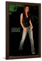 Lindsay Lohan Movie (Green Background) Poster Print-null-Framed Poster
