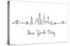 Line Art Skyline - New York City-Trends International-Stretched Canvas