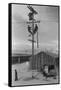 Line Crew at Work in Manzanar-Ansel Adams-Framed Stretched Canvas