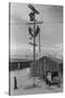 Line Crew at Work in Manzanar-Ansel Adams-Stretched Canvas