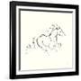 Line Horse II-Chris Paschke-Framed Art Print