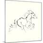 Line Horse II-Chris Paschke-Mounted Art Print