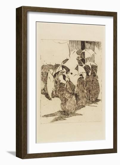 Line in Front of the Butcher Shop, 1870-Edouard Manet-Framed Giclee Print