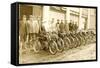 Line of Bicycles-null-Framed Stretched Canvas