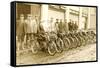 Line of Bicycles-null-Framed Stretched Canvas