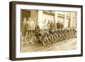 Line of Bicycles-null-Framed Art Print