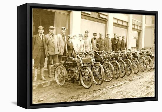 Line of Bicycles-null-Framed Stretched Canvas