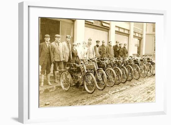 Line of Bicycles-null-Framed Art Print