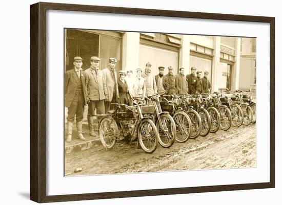 Line of Bicycles-null-Framed Art Print