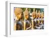 Line of Buddha statues, Seema Malaka temple on Beira Lake. Colombo, Sri Lanka-Peter Adams-Framed Photographic Print