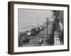 Line of Caltex Oil Trucks with Armed Escort on Road During Government Crisis-null-Framed Photographic Print