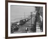 Line of Caltex Oil Trucks with Armed Escort on Road During Government Crisis-null-Framed Photographic Print