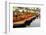 Line of Colourful Boats at the Floating Gardens in Xochimilco-John Woodworth-Framed Photographic Print